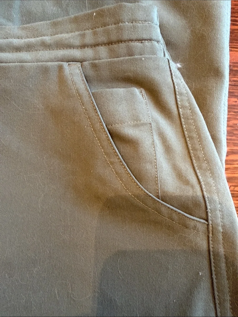 Figs Olive Green Jogger Pants with Orange Drawcord size small